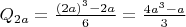$Q_{2a}=\frac{(2a)^3-2a}6=\frac{4a^3-a}3$