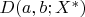 $D(a,b;X^\ast)$