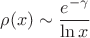 $\rho(x) \sim\dfrac{e^{-\gamma}}{\ln x}$