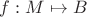 $f:M\mapsto B$