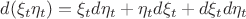 $d(\xi_t\eta_t)=\xi_td\eta_t+\eta_td\xi_t+d\xi_td\eta_t$