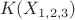 $$K(X_{1,2,3})$$