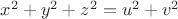 $x^2+y^2+z^2=u^2+v^2$