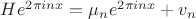 $H e^{2\pi in x}=\mu_n e^{2\pi in x} + v_n$