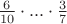 $\frac{6}{10}\cdot...\cdot \frac{3}{7}$