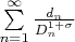 $\sum\limits_{n=1}^{\infty} \frac{d_n}{D_n^{1+\sigma}}$
