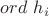 $ord\ h_i$ $ord\ h_i$