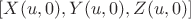 $[X(u,0),Y(u,0), Z(u,0)]$