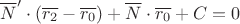 $\overline{N}'\cdot(\overline{r_2}-\overline{r_0})+\overline{N}\cdot\overline{r_0}+C=0$