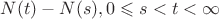 $N(t)-N(s), 0\leqslant s<t<\infty$