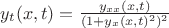 $y_t(x,t)=\frac{y_{xx}(x,t)}{(1+y_x(x,t)^2)^2}$