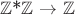 $\mathbb{Z}$*$\mathbb{Z}$ $\to $ $\mathbb{Z}$