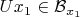 $Ux_1\in\mathcal B_{x_1}$