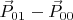 $\vec{P}_{0 1}-\vec{P}_{0 0}$