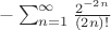 $-\sum_{n=1}^\infty\frac{2^{-2n}}{(2n)!}$