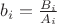 $b_i =  \frac{B_i}{A_i }$