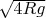 $\sqrt{4Rg}$