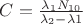 $C=\frac{\lambda_{1}N_{10}}{\lambda_{2}-\lambda{1}}$