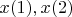 $x(1) , x(2)$