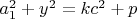 $a_1^2+y^2=kc^2+p$