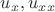 $u_x, u_{xx}$