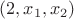 $(2,x_{1},x_{2})$