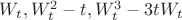 $W_t, W_t^2-t, W_t^3-3tW_t$
