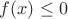 $f(x)\leq 0$