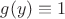 $g(y)\equiv 1$