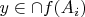 $y\in\cap f(A_i)$