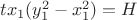 $tx_1(y_1^2-x_1^2)=H$