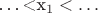 \ldots<x_1< \ldots$