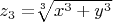 $z_3= $\sqrt[3]{x^3+y^3}$ $
