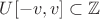 $U [-v, v]  \subset \mathbb Z$