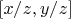 $\left[x/z,y/z\right]$