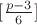 $[\frac{p-3}{6}]$