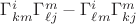 $\Gamma^i_{k m}\Gamma^m_{\ell j}-\Gamma^i_{\ell m}\Gamma^m_{k j}$ $\Gamma^i_{k m}\Gamma^m_{\ell j}-\Gamma^i_{\ell m}\Gamma^m_{k j}$