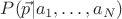 $P(\vec{p} | a_1, \dots , a_N)$