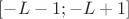 $[-L-1;-L+1]$