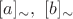 $[a]_{\sim}, ~[b]_{\sim}$