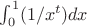 $\int_0^1 (1/x^t) dx$