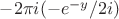 $-2\pi i(-e^{-y}/2i)$