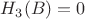 $H_3(B)=0$
