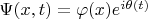 $
\Psi (x,t) = \varphi (x) e^{i \theta(t)}
$