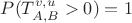 $P(T_{A,B}^{v,u}>0)=1$
