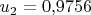 $u_{2}=0{,}9756$