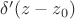 $\delta'(z-z_0)$
