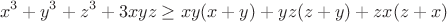 $$ x^3+y^3+z^3 +3xyz \ge xy(x+y)+yz(z+y)+zx(z+x)$$