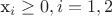 x_i\geq 0, i=1,2