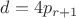 $d=4p_{r+1}$
